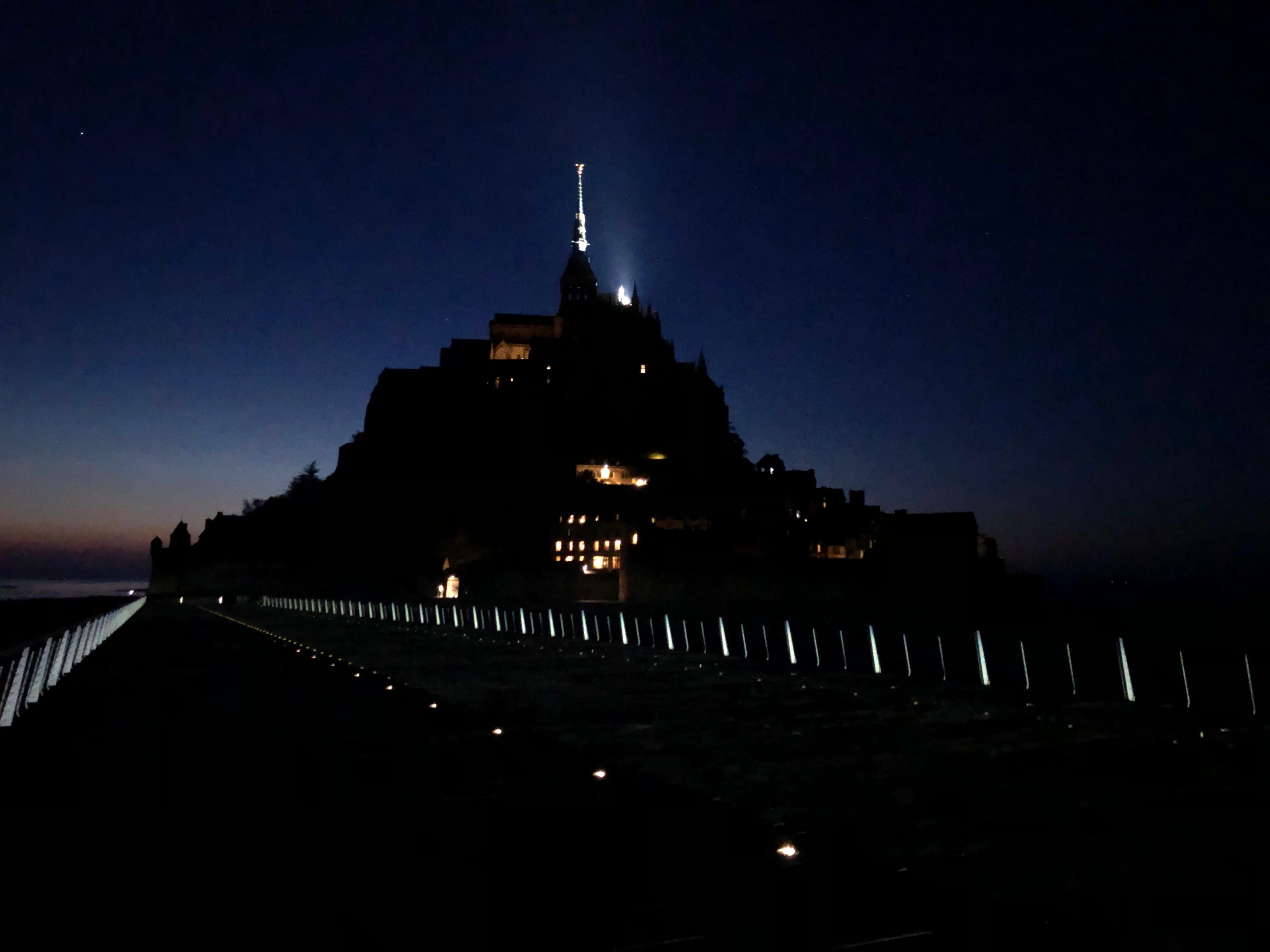 Mont St. Michel at night 