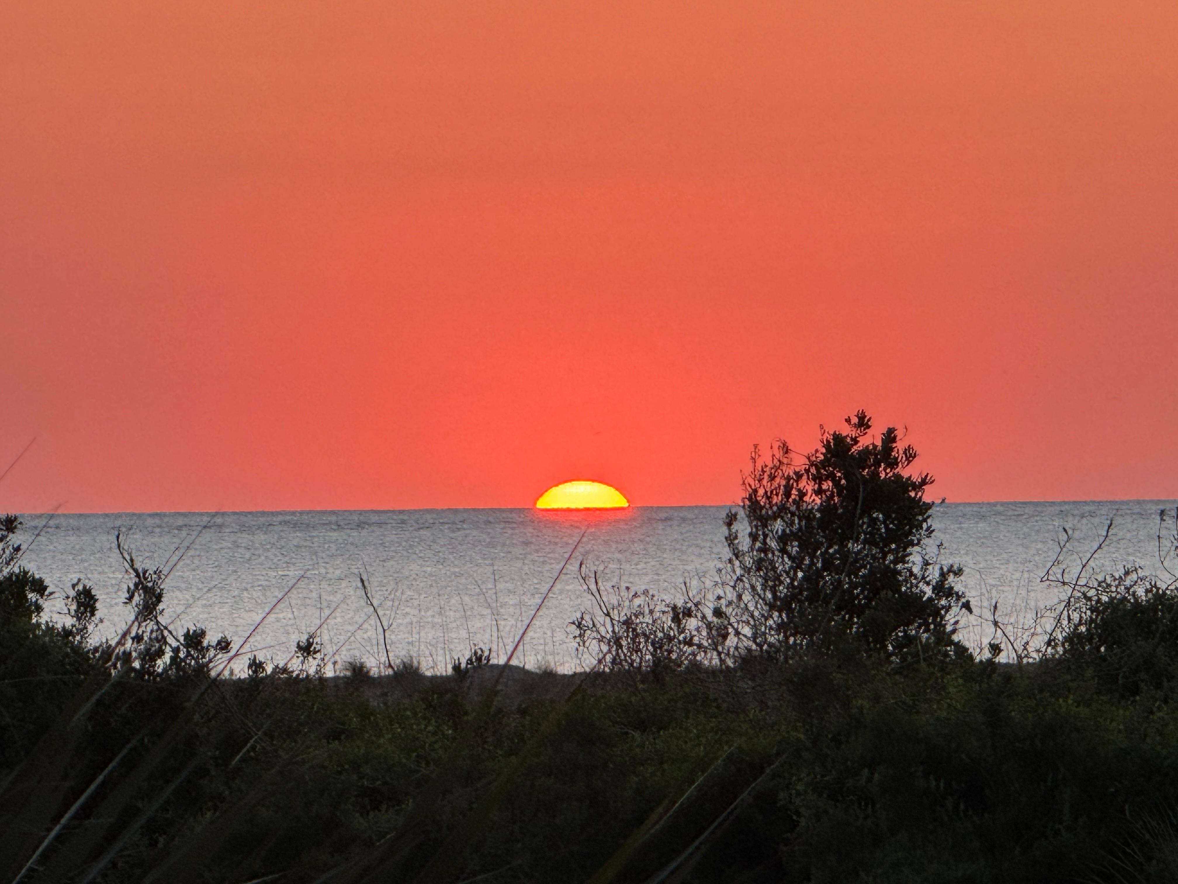 View of the sunrise from our balcony. 