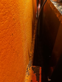 Behind the bed area