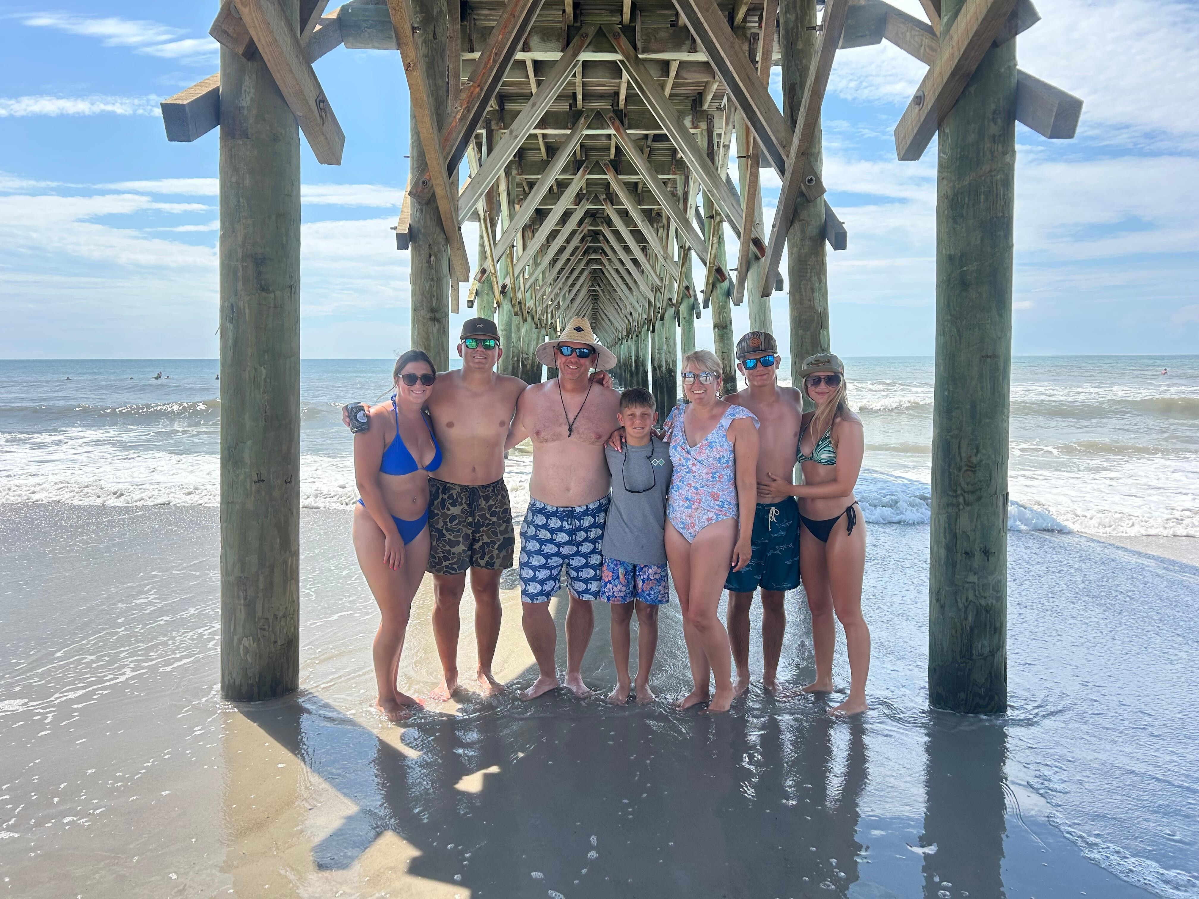 The pier near the beach house. 