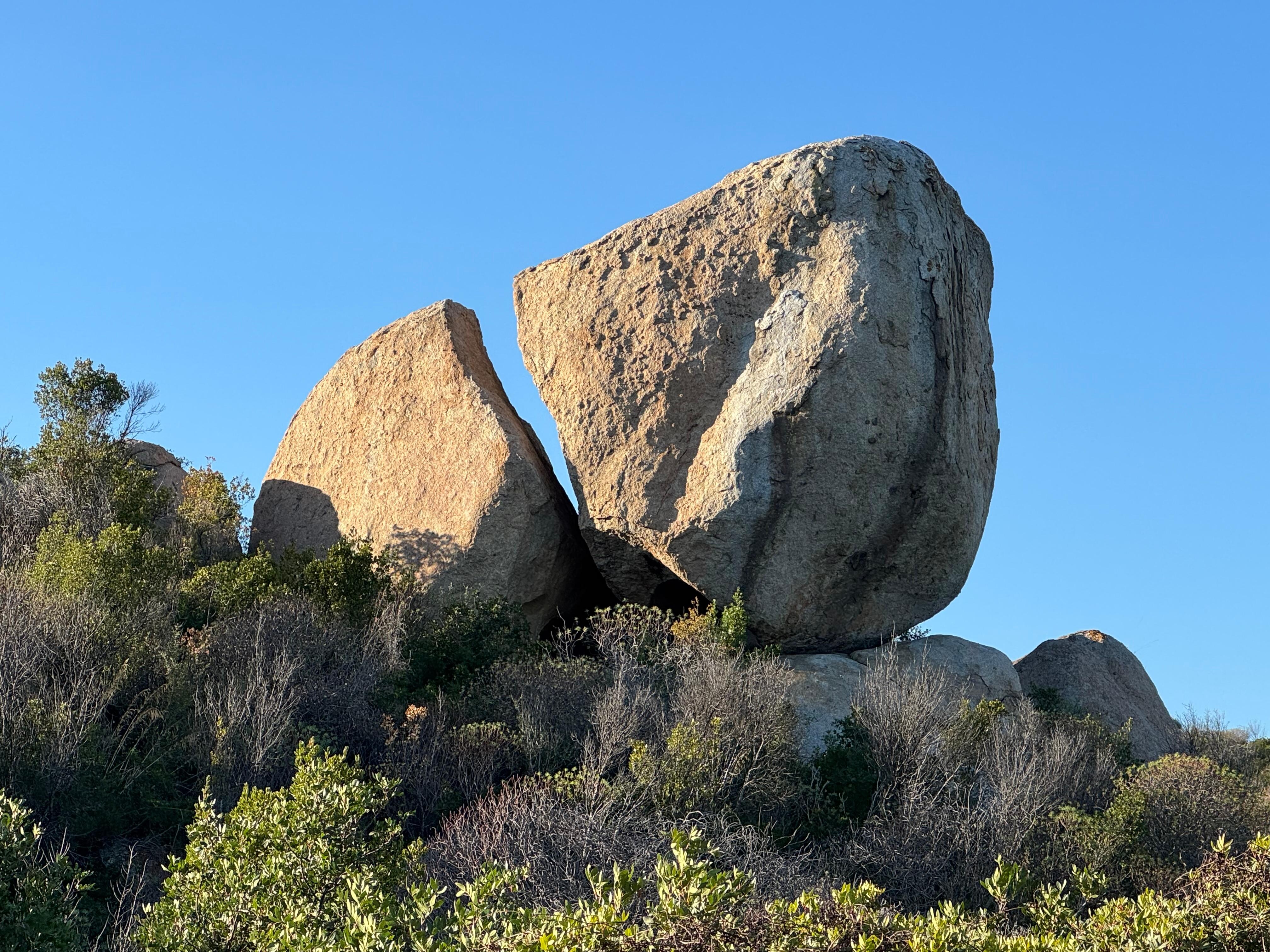 The incredible boulder almost next to the house