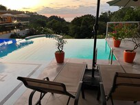 Adult-only side of the pool