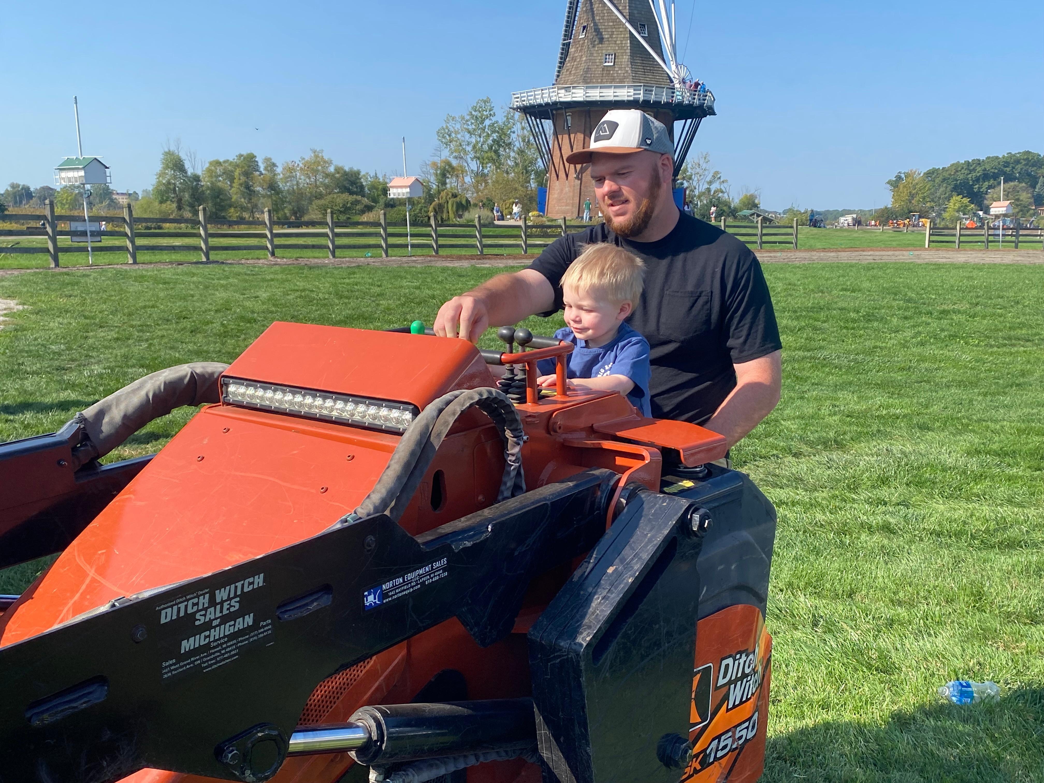 Touch a truck at Windmill Island Gardens