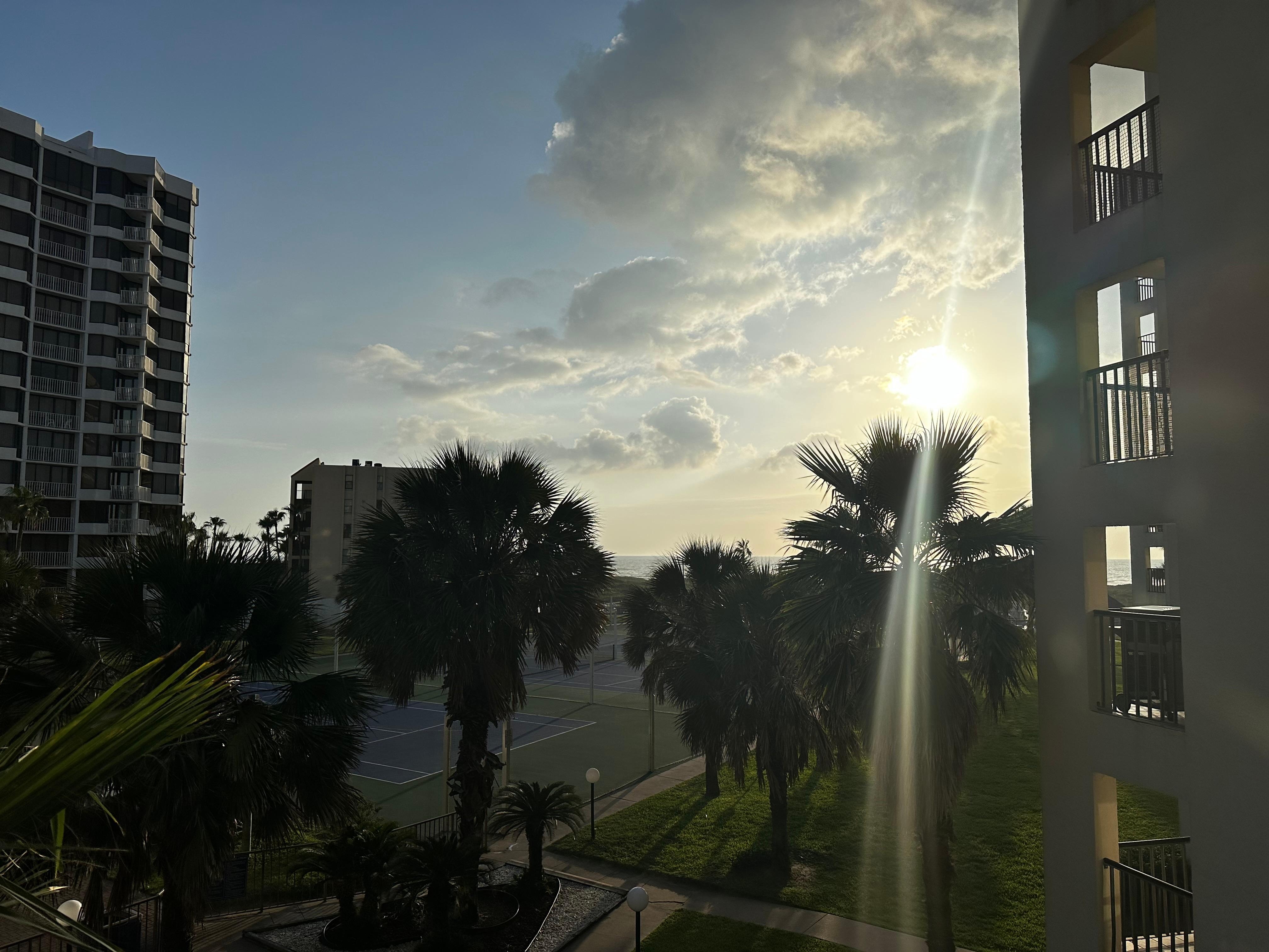 View from our room beautiful sunrise. 