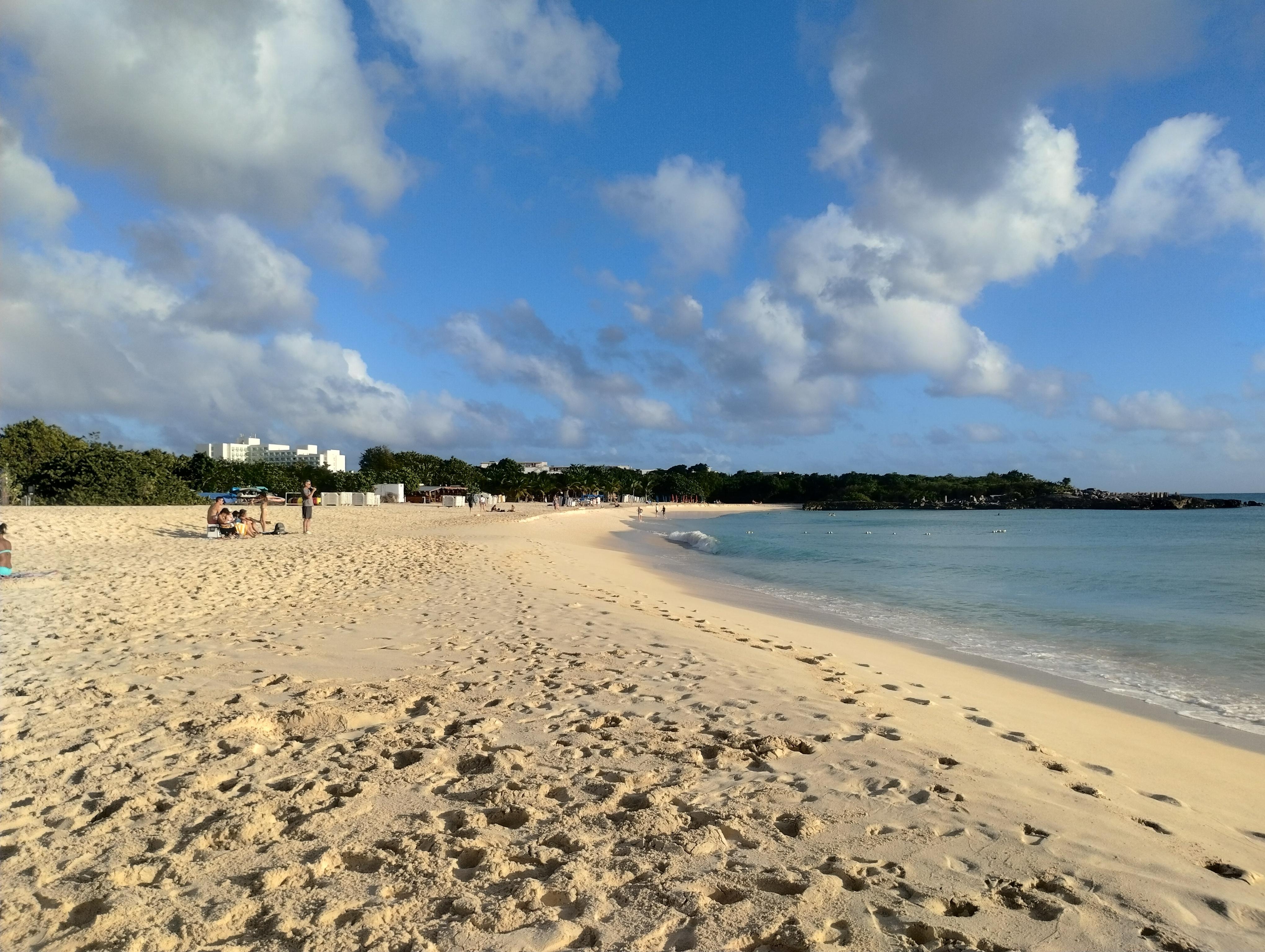 Mullet bay beach (an 8 minute walk)
