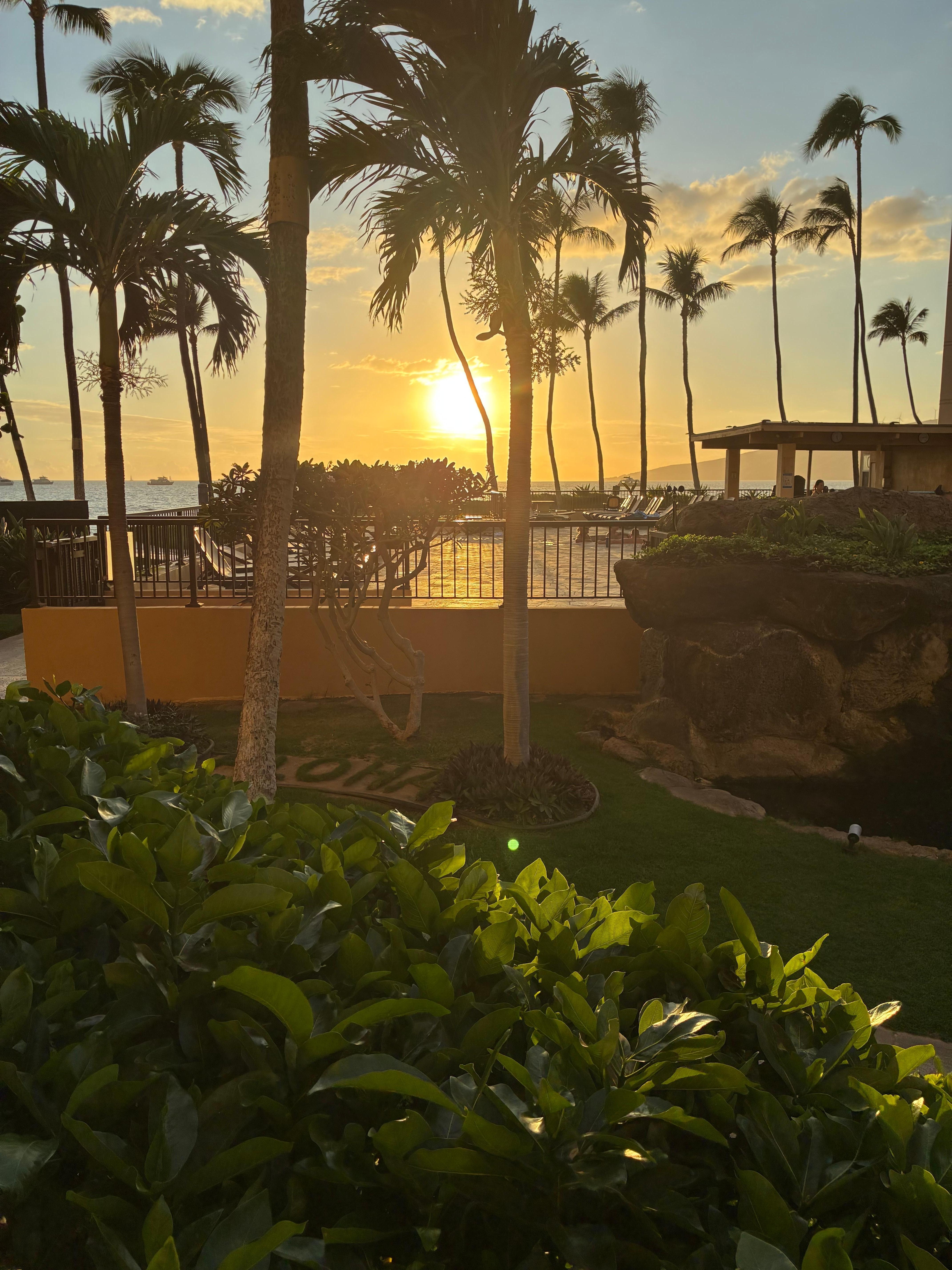 Sunset view from lanai 