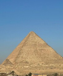 The view from my window at Horizon Pyramids View Inn.