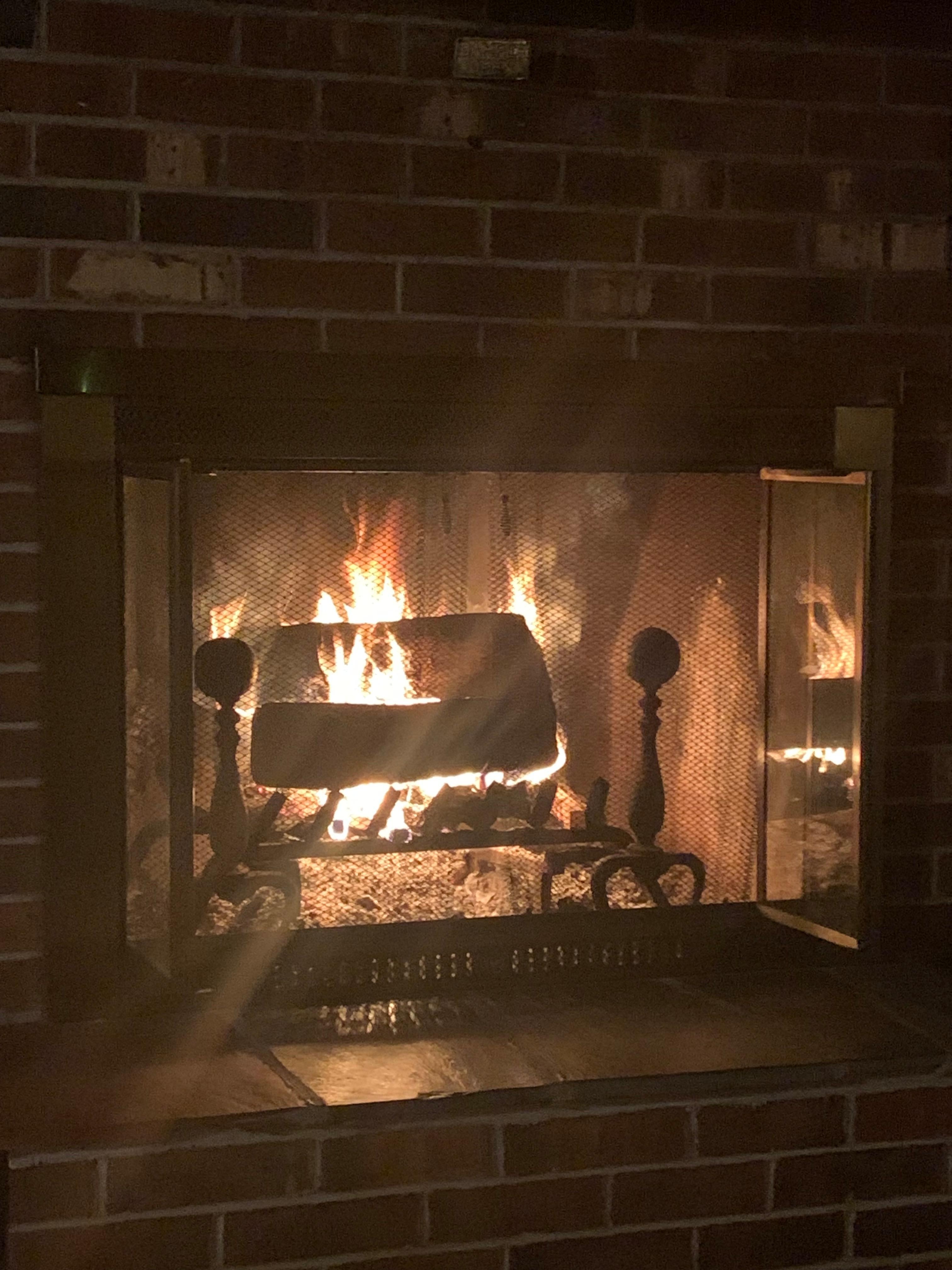 Cozy fireplace