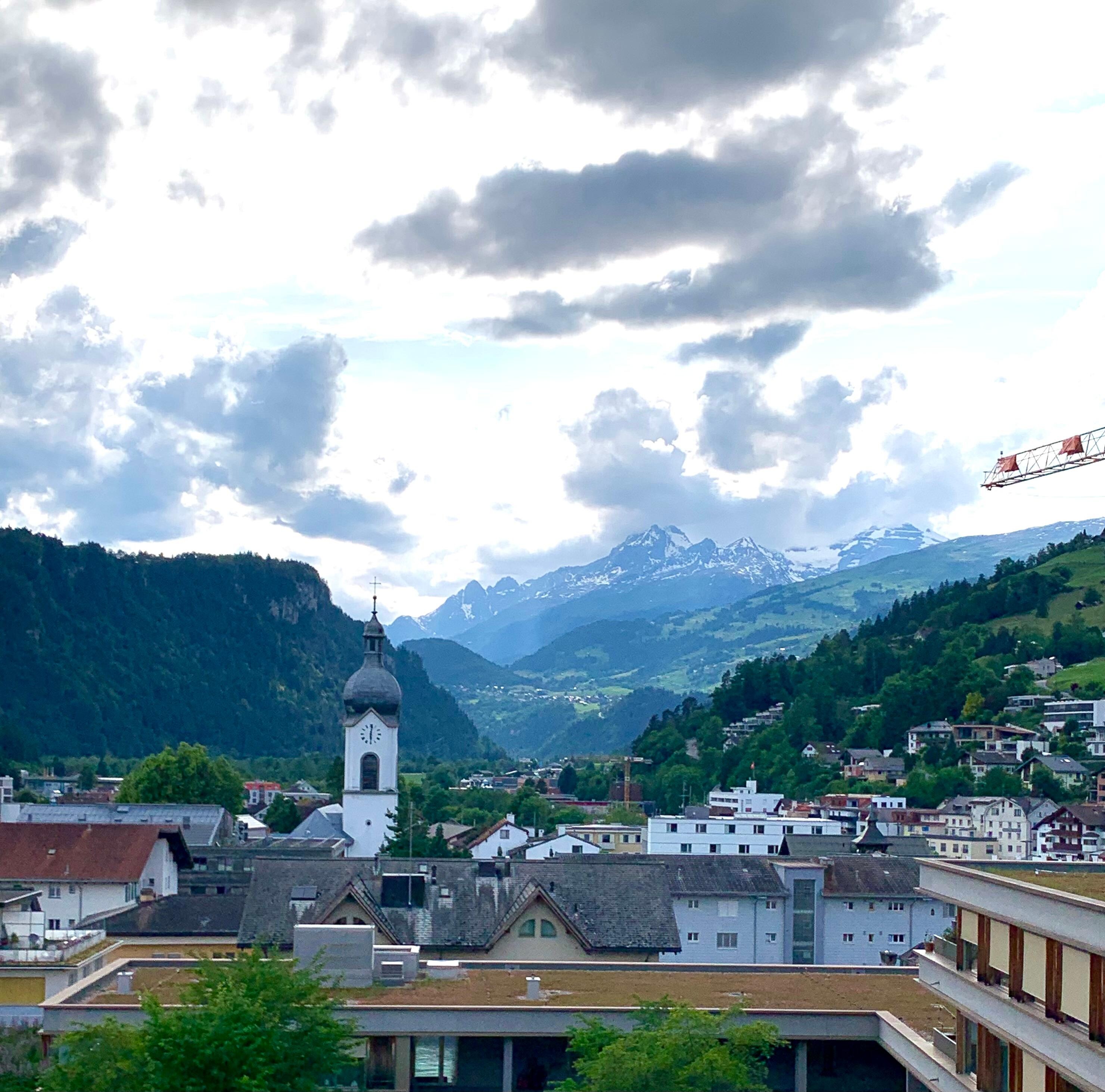 View from balcony. 
