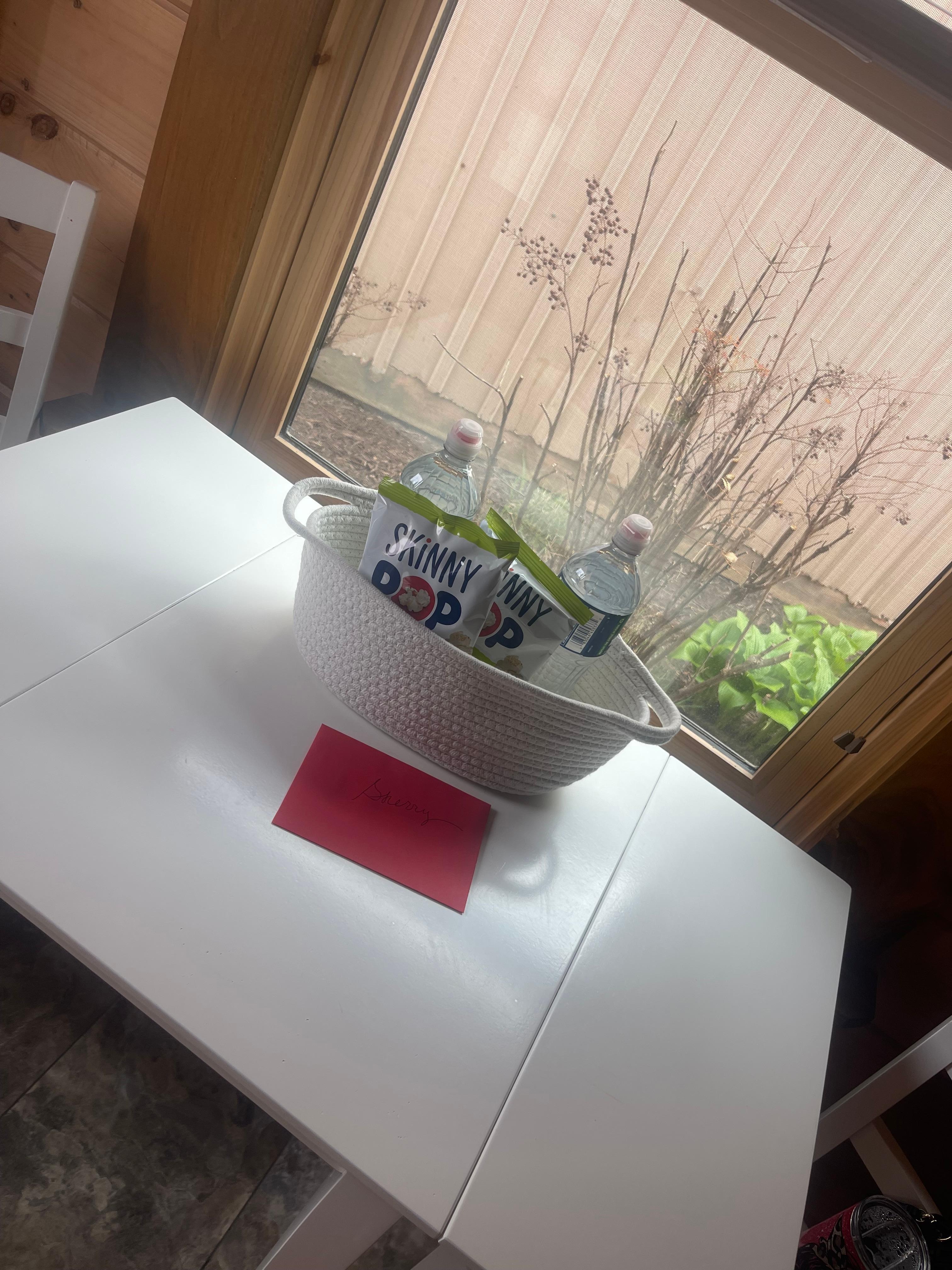 Extra special touch - hand written welcome card.