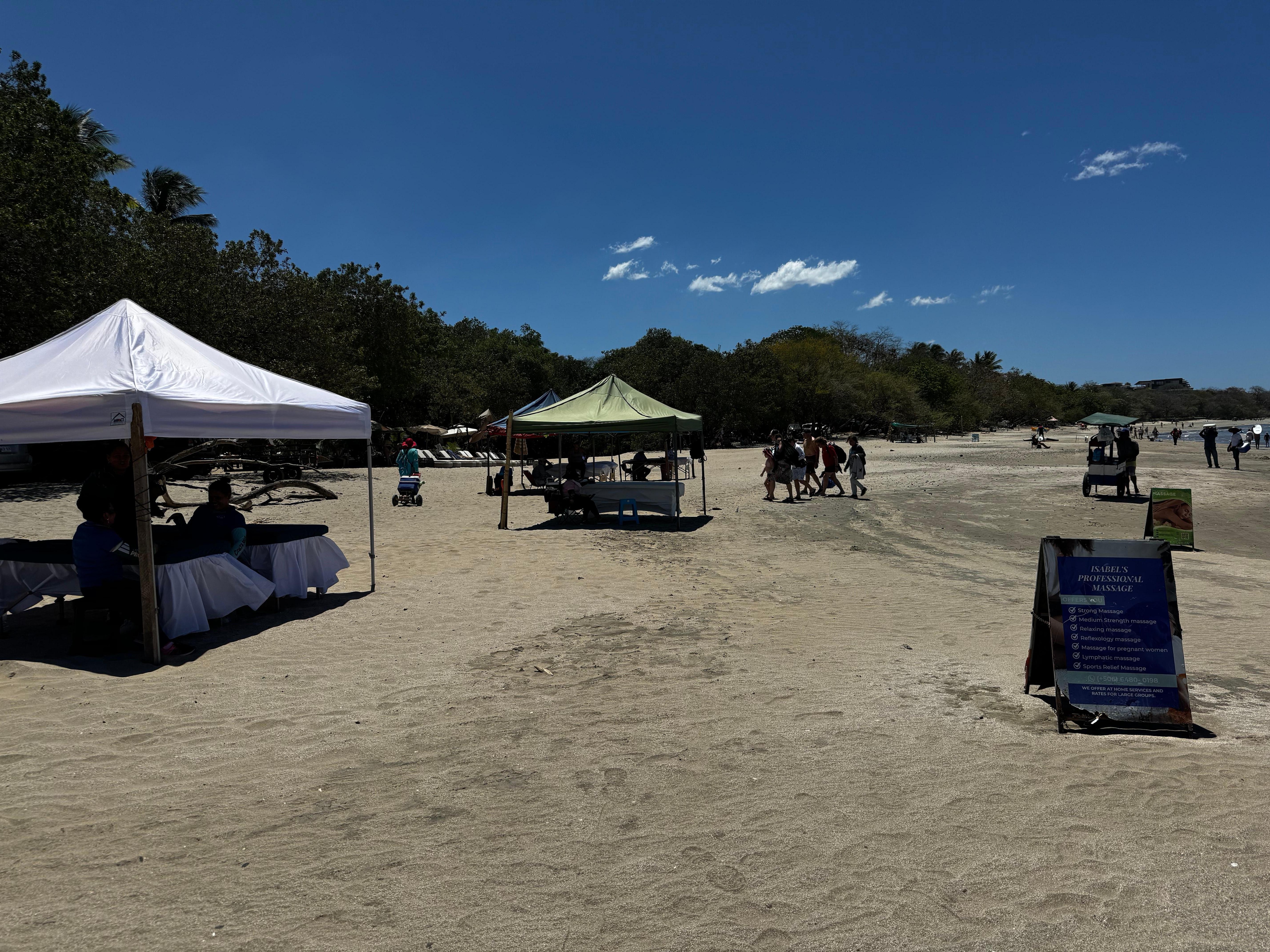 You can rent chairs and tents on the beach, even get an affordable massage!