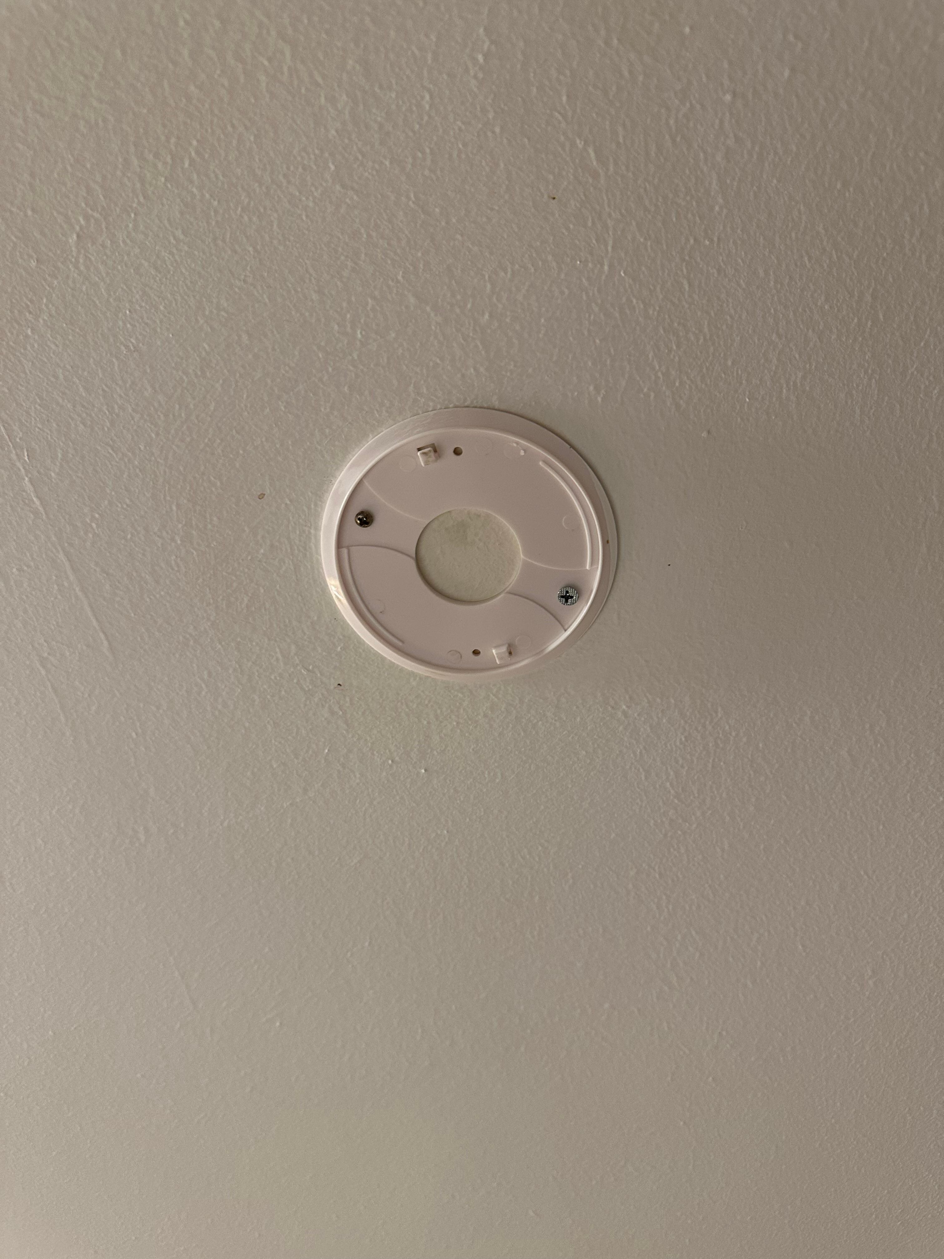 No fire alarm in room. 