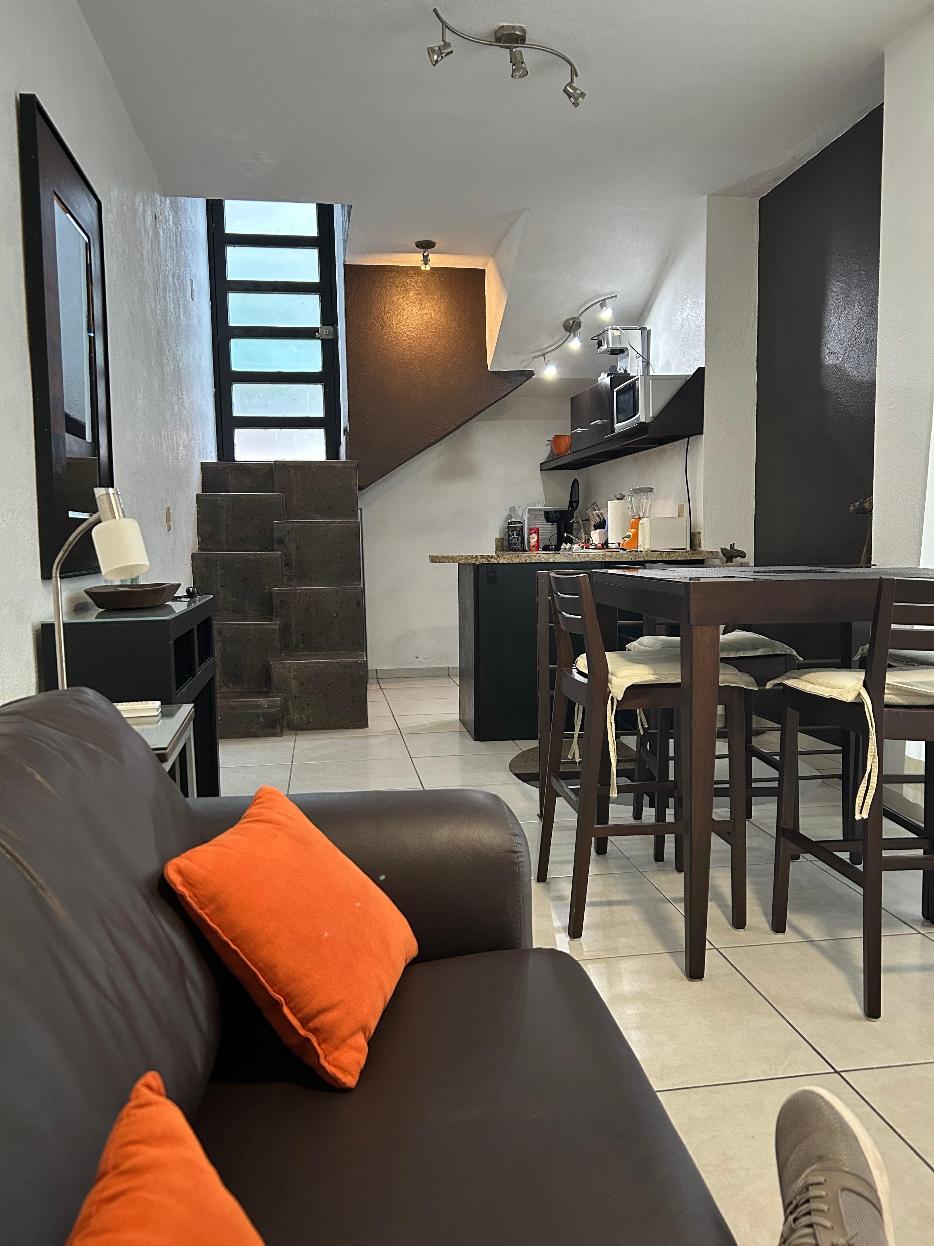 Unusual stairs to front door