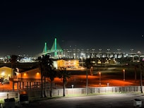 The view from the balcony by night