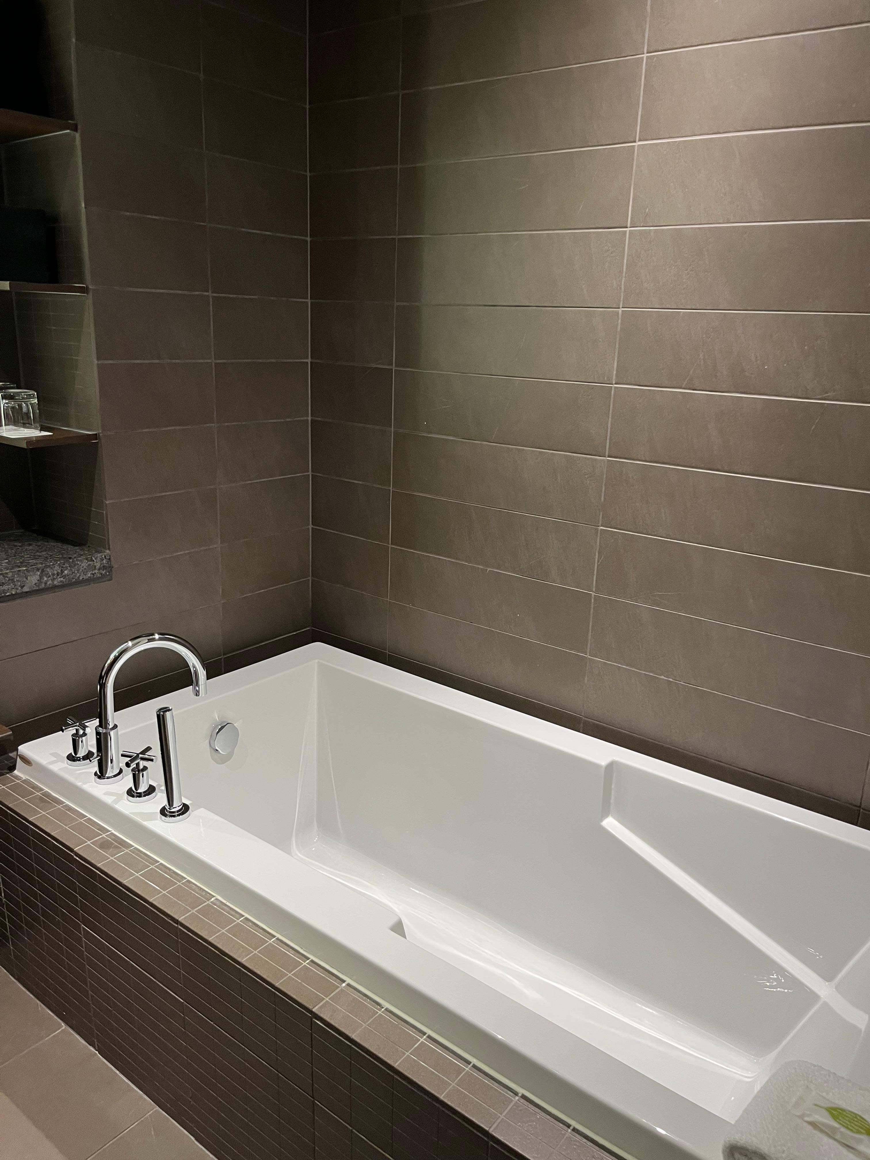 Fabulous soaking tub.