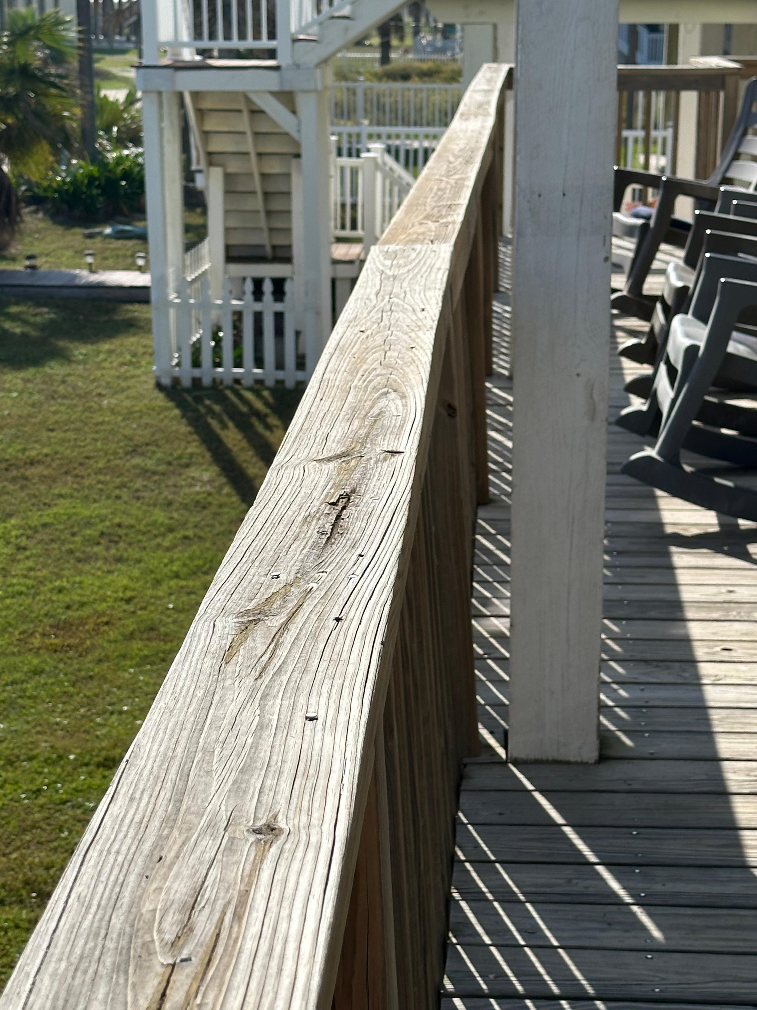 The area where railing is extremely weak (or was?)