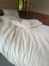 Unmade bed