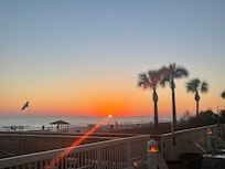 Sunset from beach walkway
