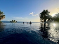Taking in the sunset from the infinity pool.