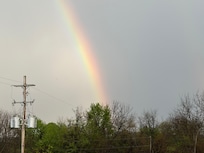 A beautiful rainbow following a brief rain storm.