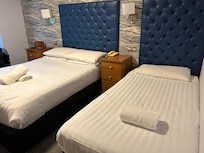 Double and single bed