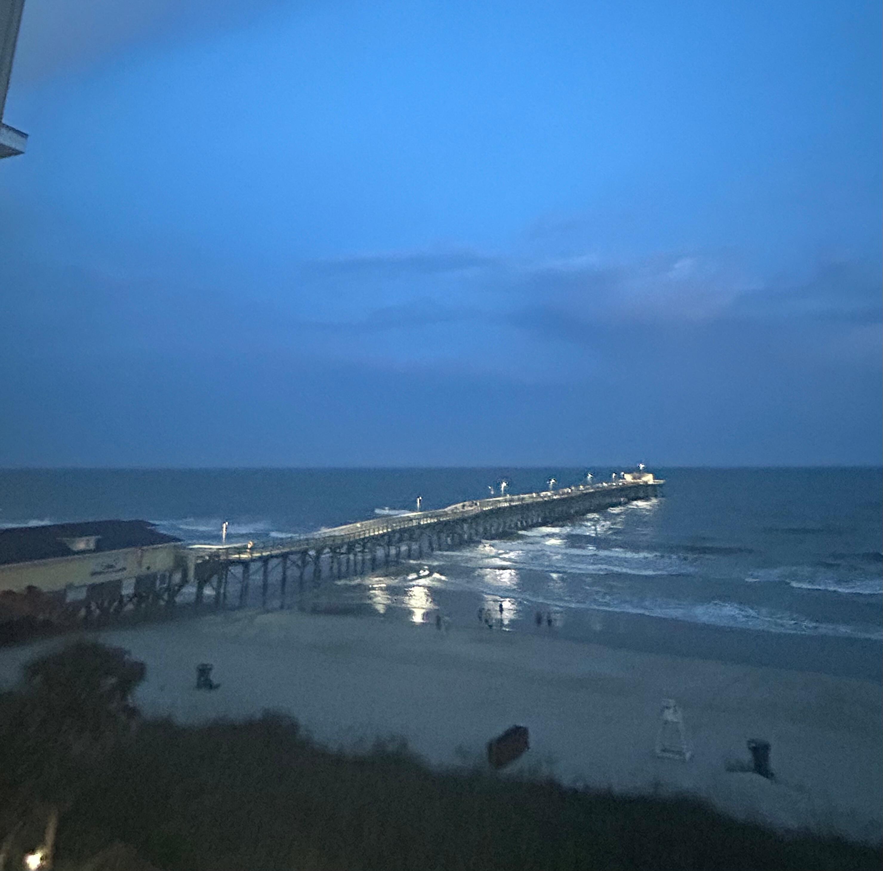 The view from the deck looking out at the ocean!