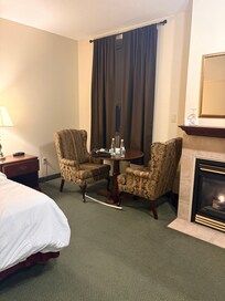 Fireplace and sitting area