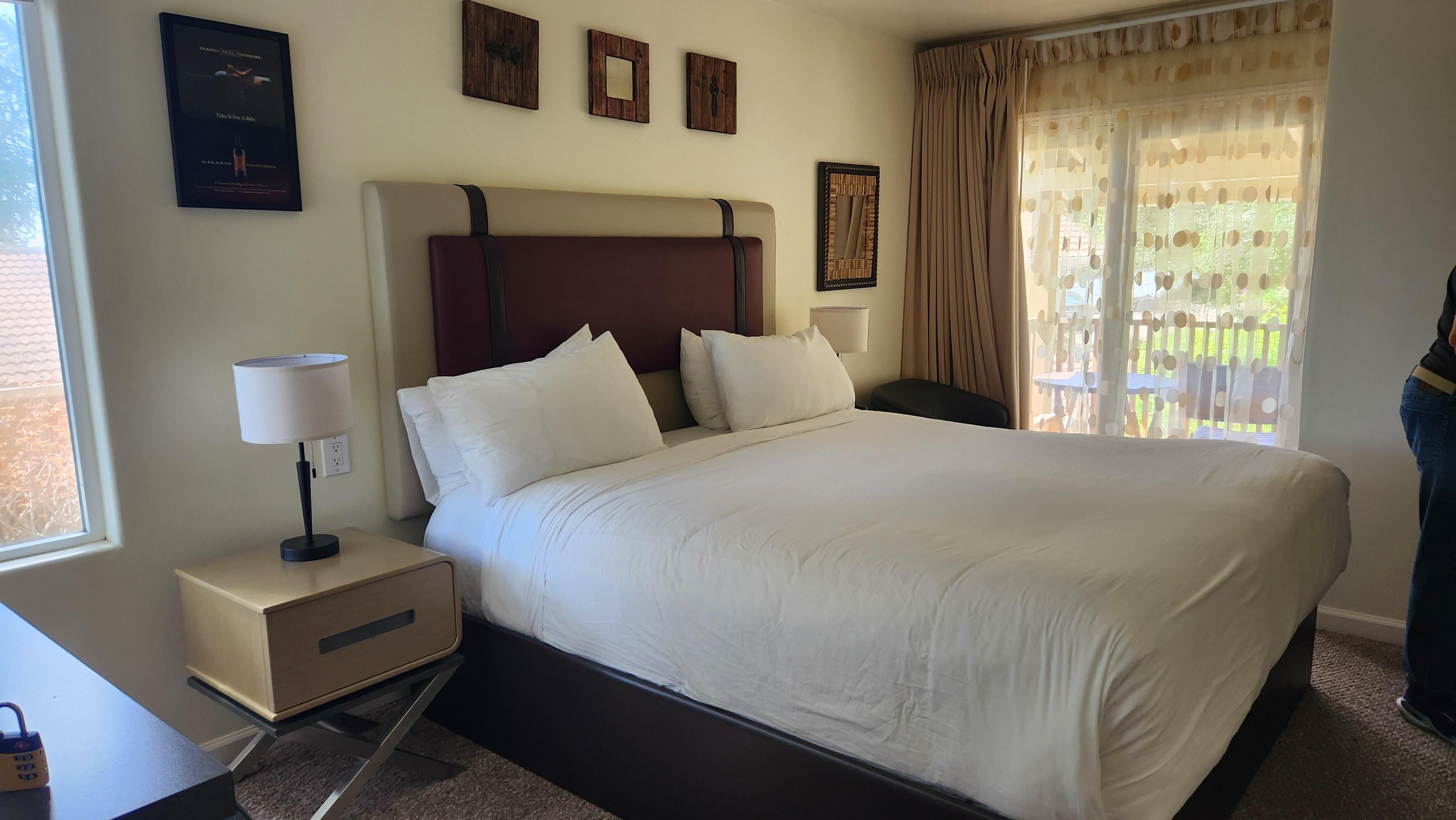 Our room with king size bed
