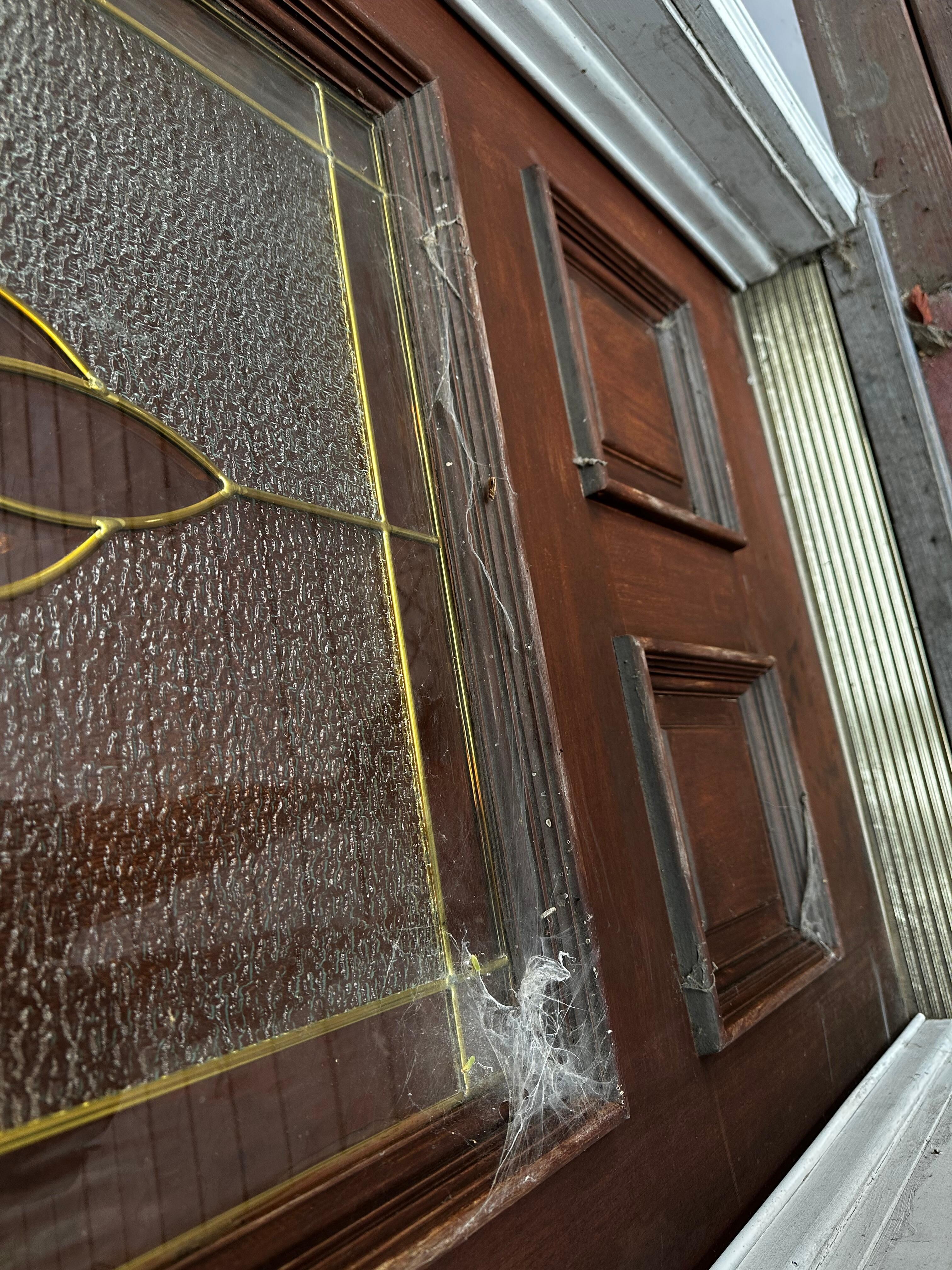 The welcoming front door if you can get past the overhead spider