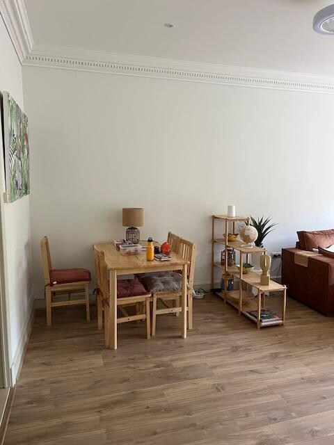 Dining table in living area