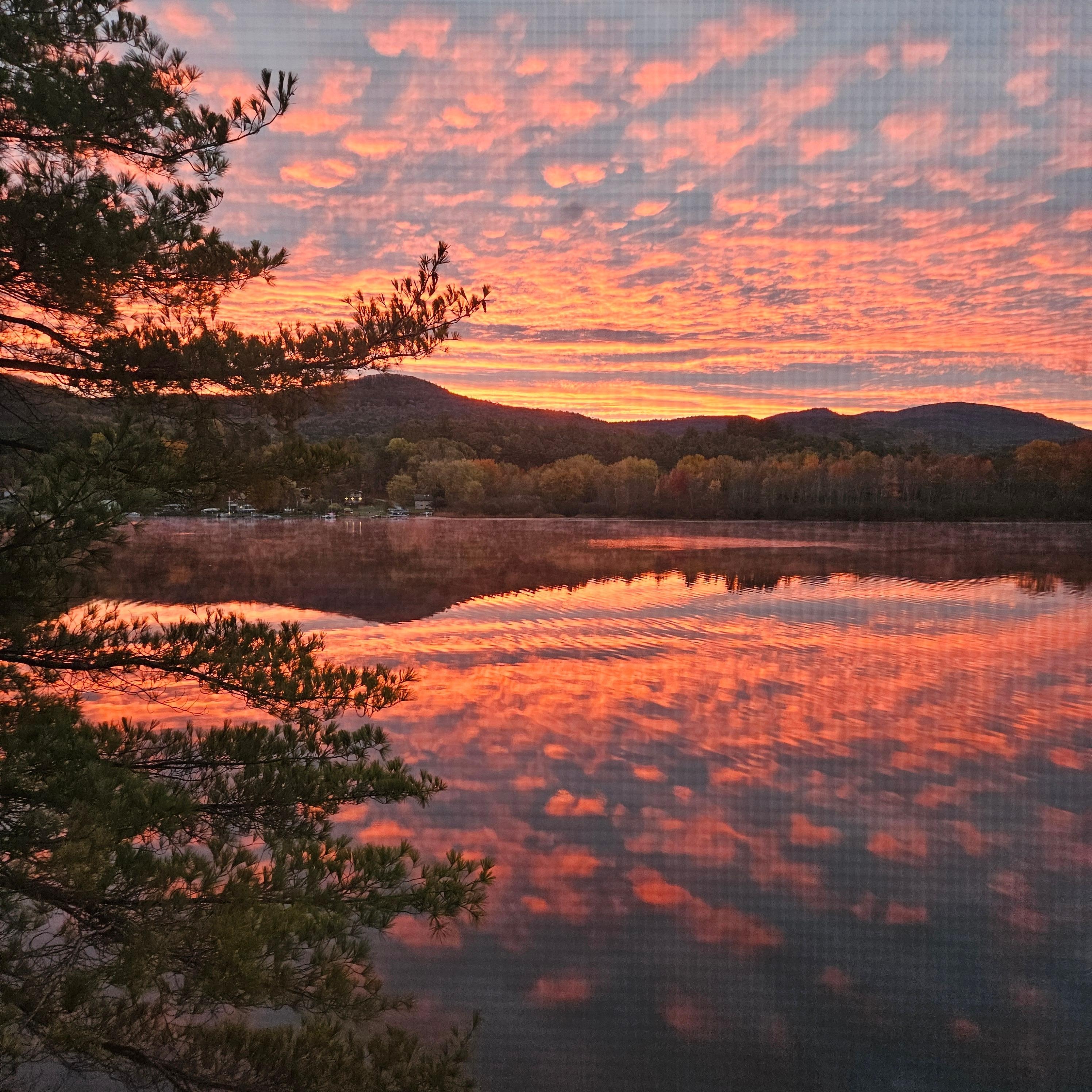 Fabulous sunrise on the lake