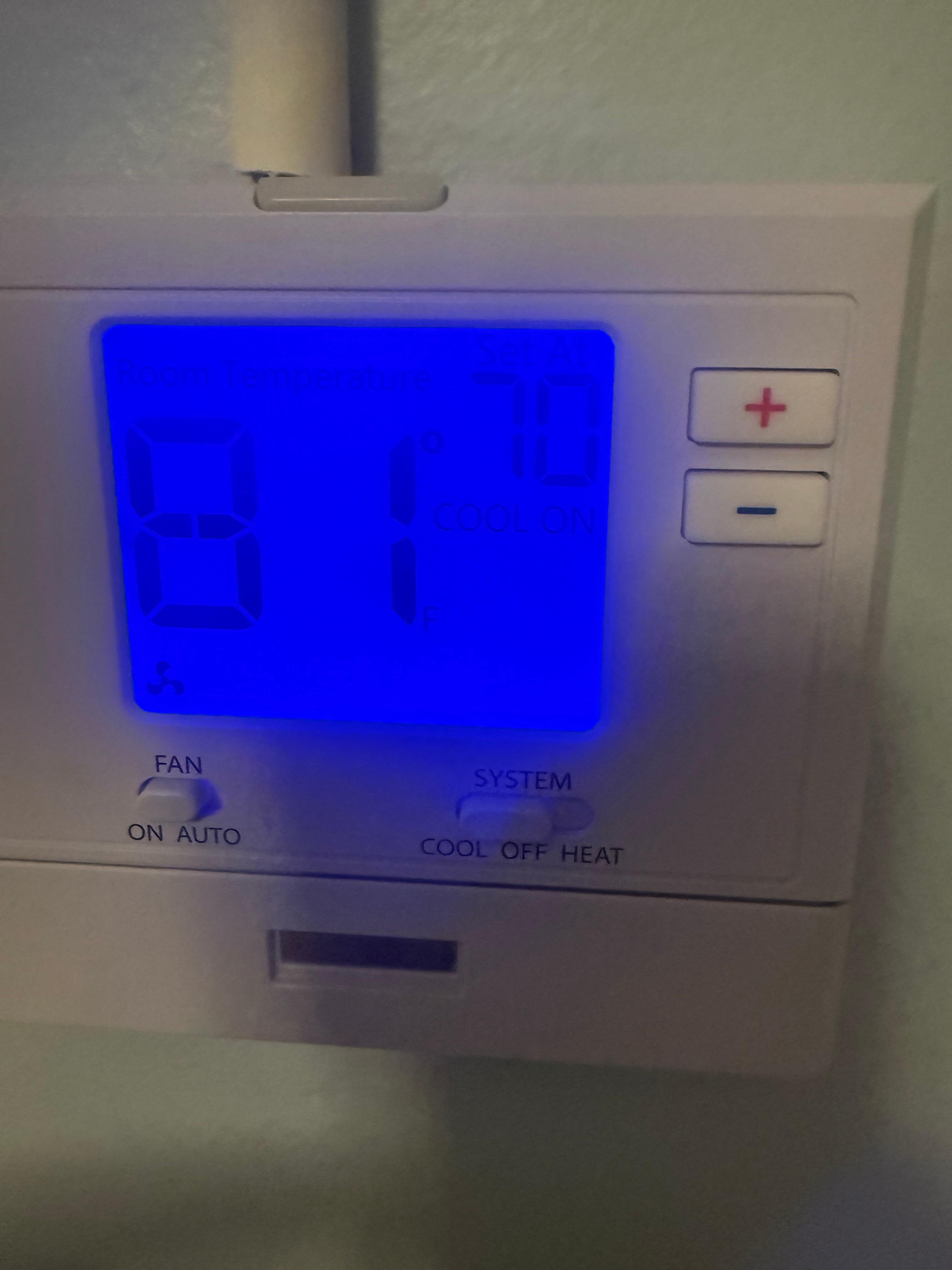 Thermostat in Seconday master early in the morning