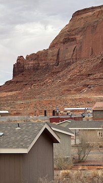 Looking towards the gas station