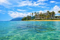 From the water snorkeling