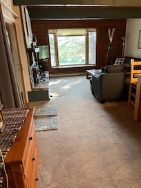 The living room. Comfortable with a great view.