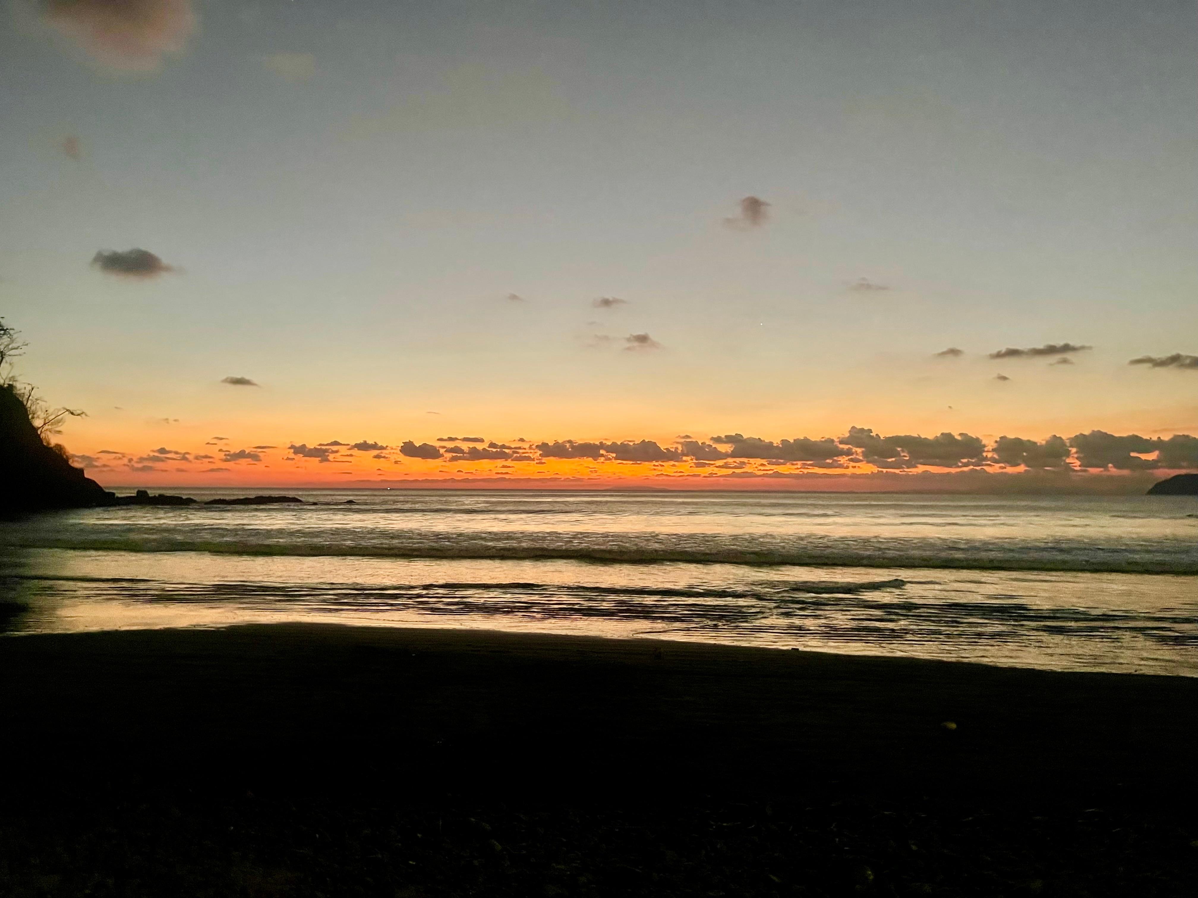 The beach in front of the hotel