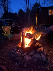 Fire pit at night