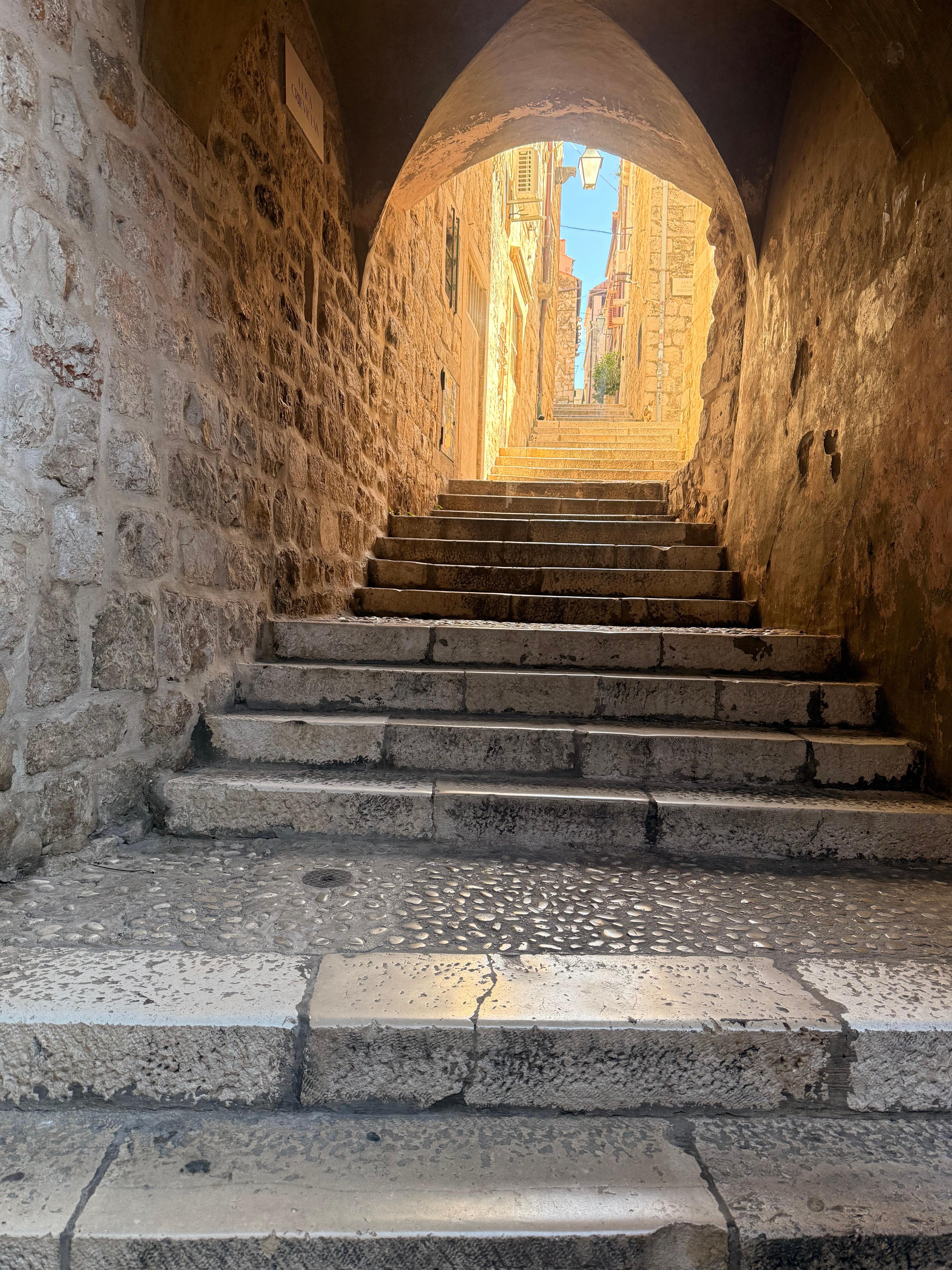 Steps up to the apartment