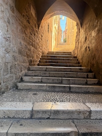 Steps up to the apartment