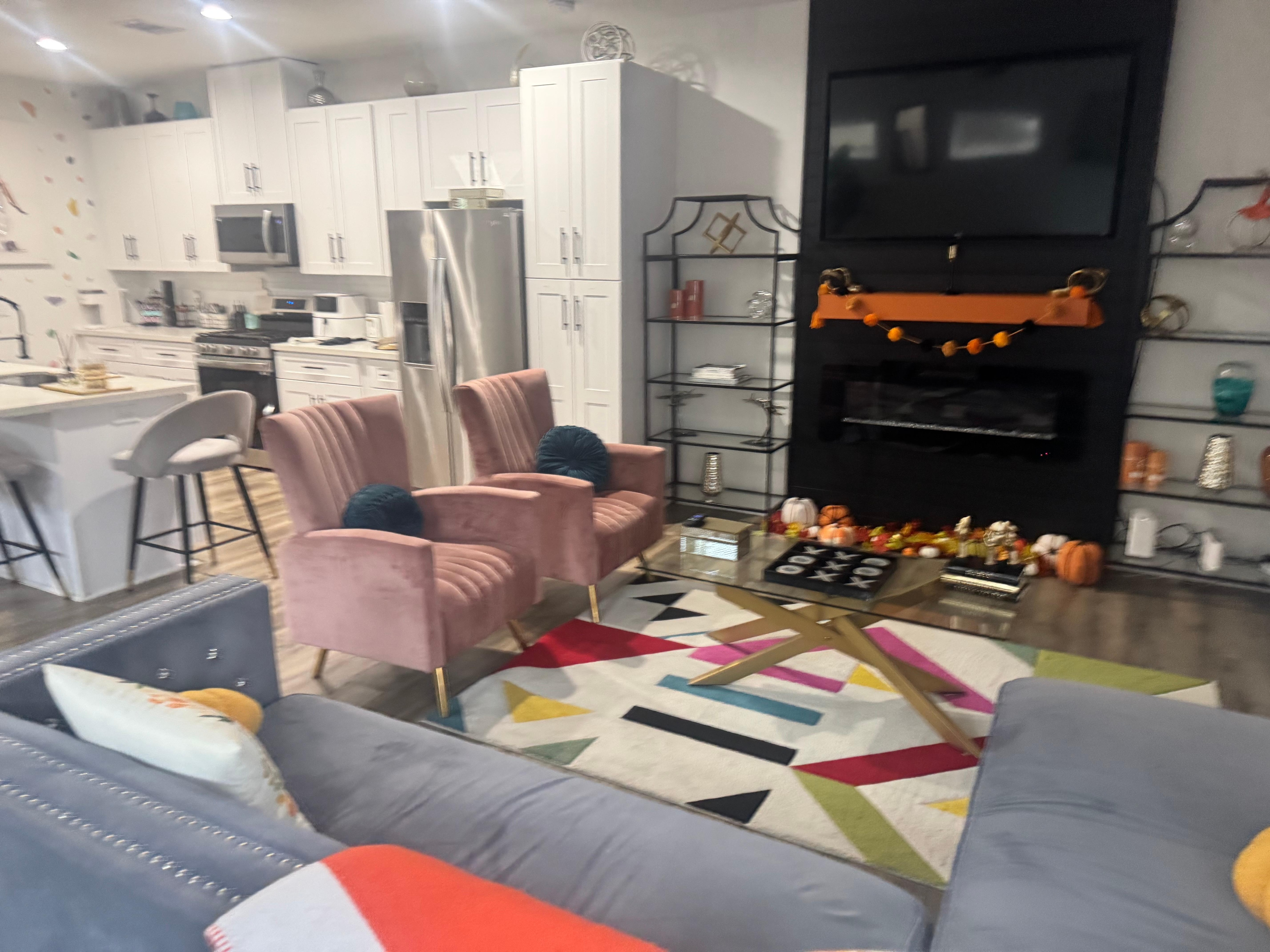 Comfortable living room and kitchen