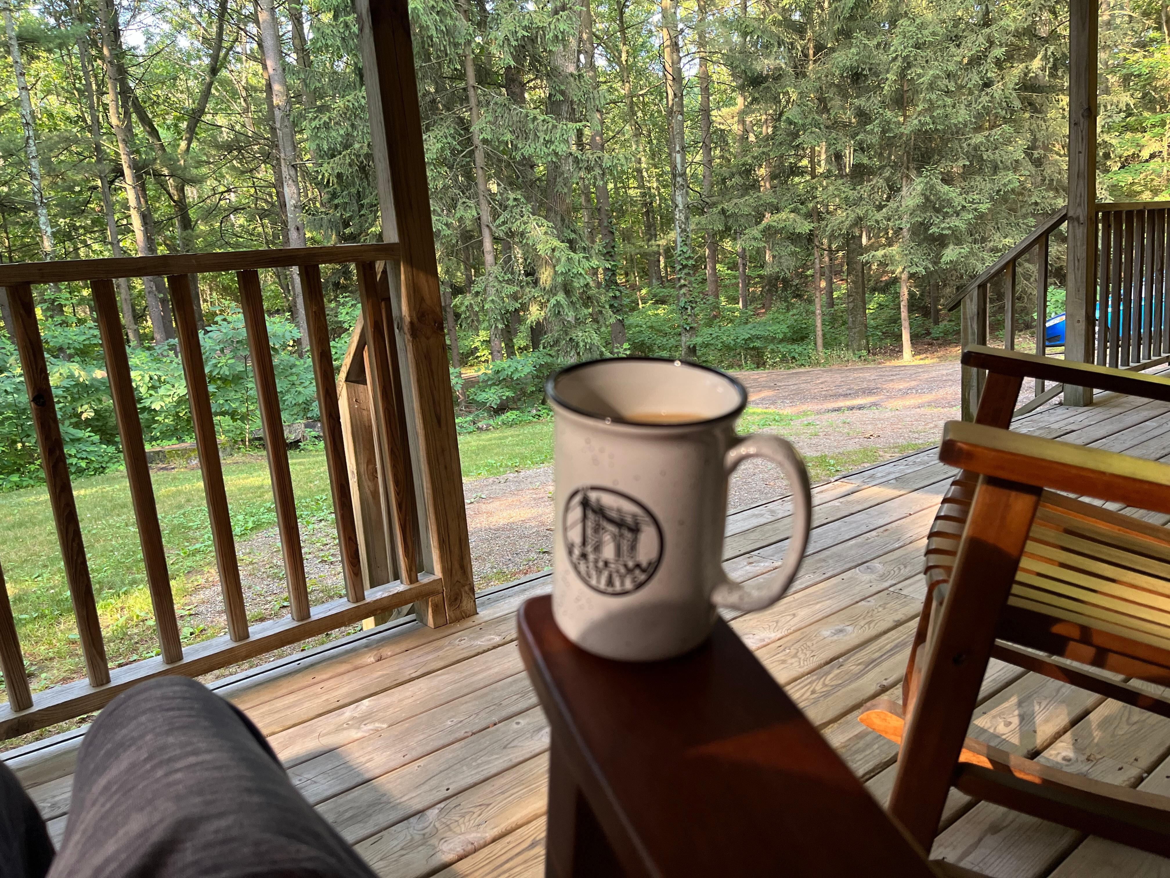 Morning coffee on the porch 
