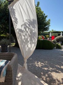 Ideal reading location after a long day of relaxing.