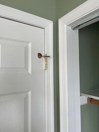 Holes in the door.