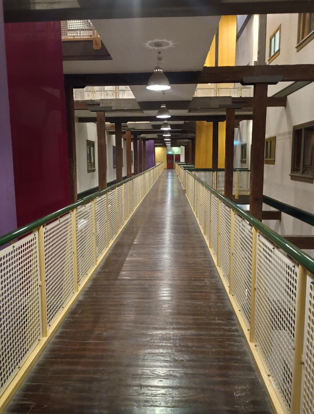 Bedroom windows next to the corridors