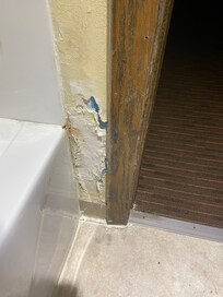 The wall of the bathroom