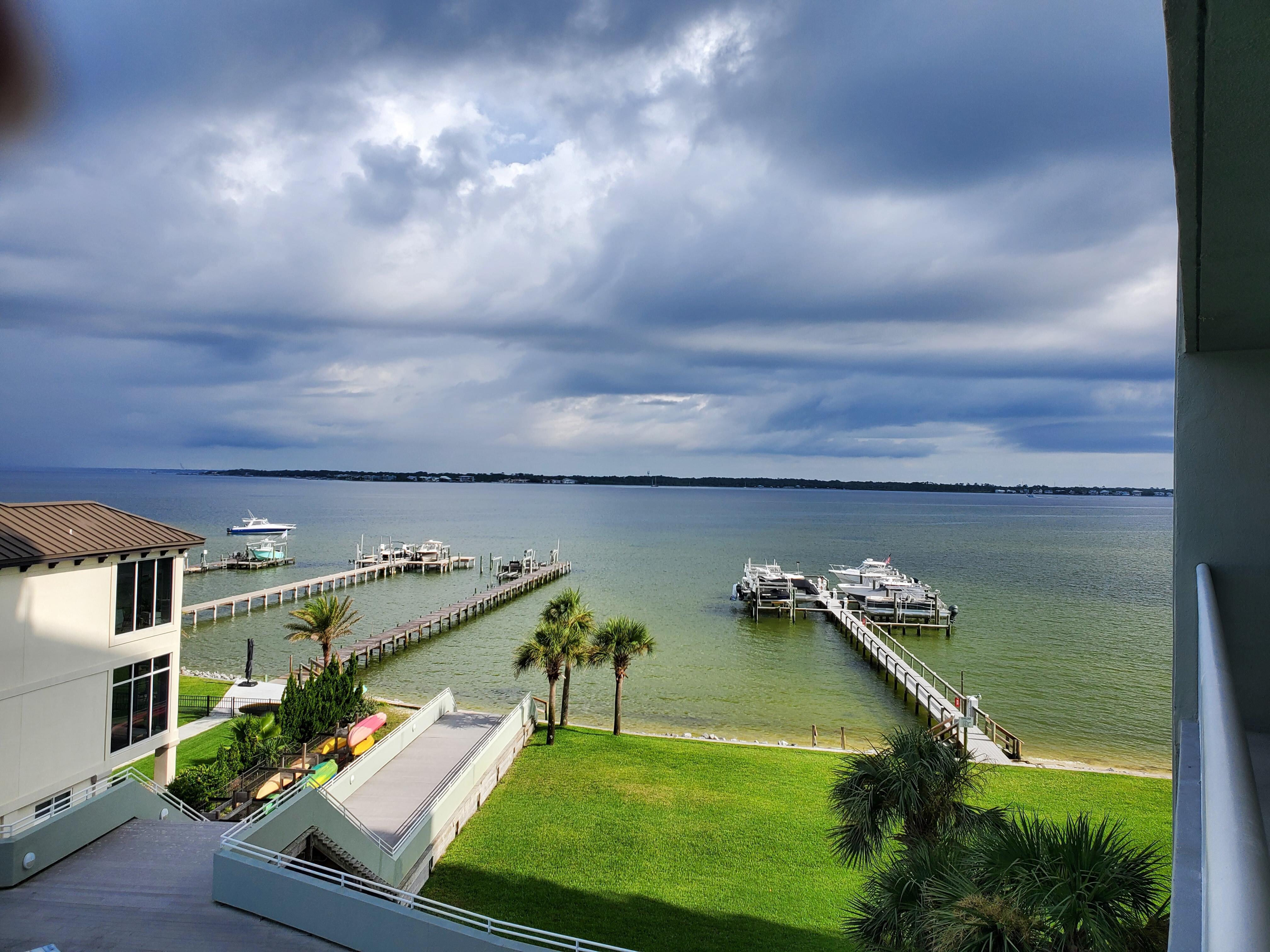 View of the bay from balcony.