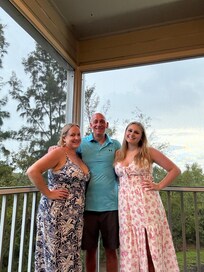 On the balcony of the townhome!