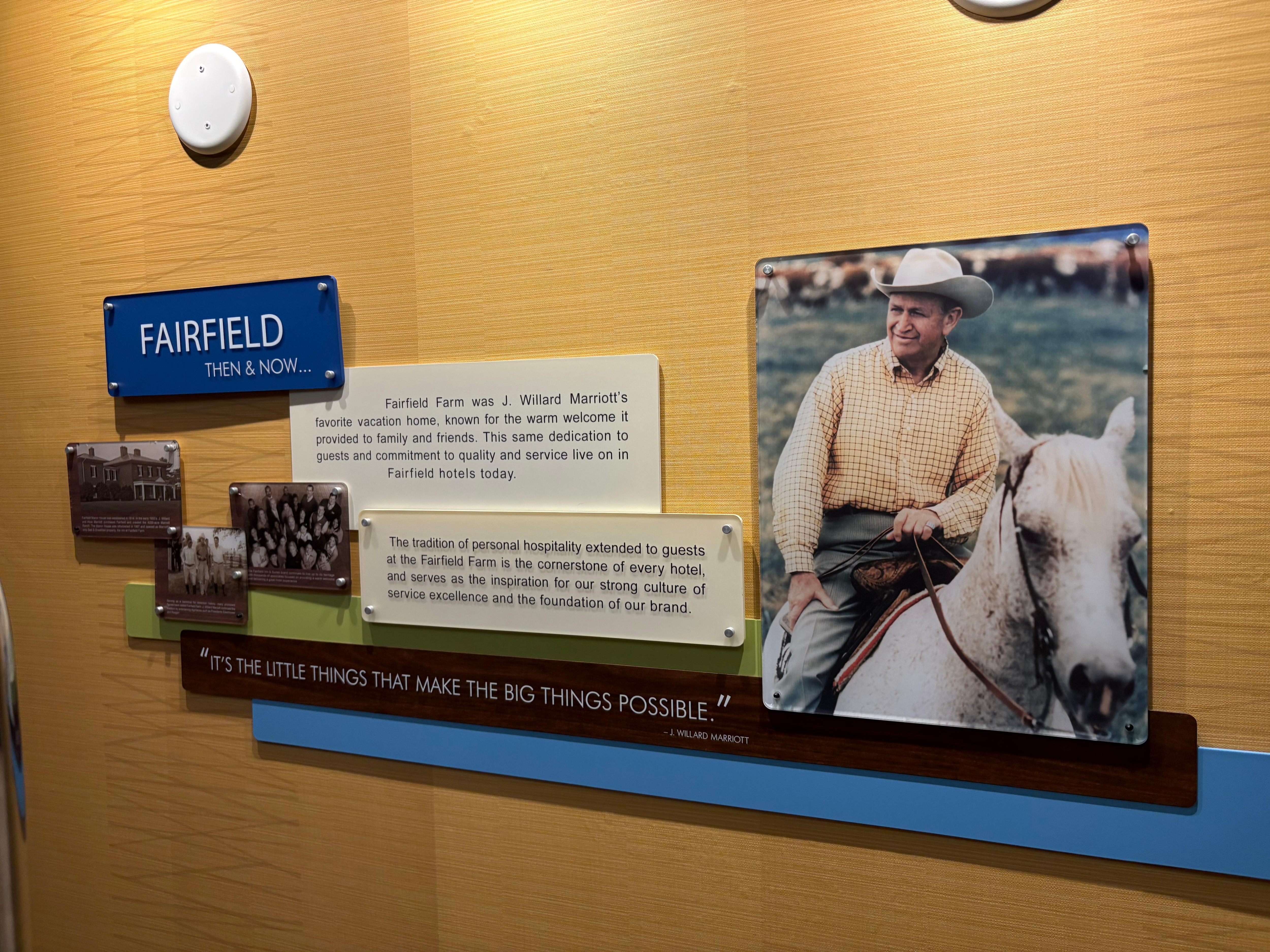 This was hung opposite the elevator 