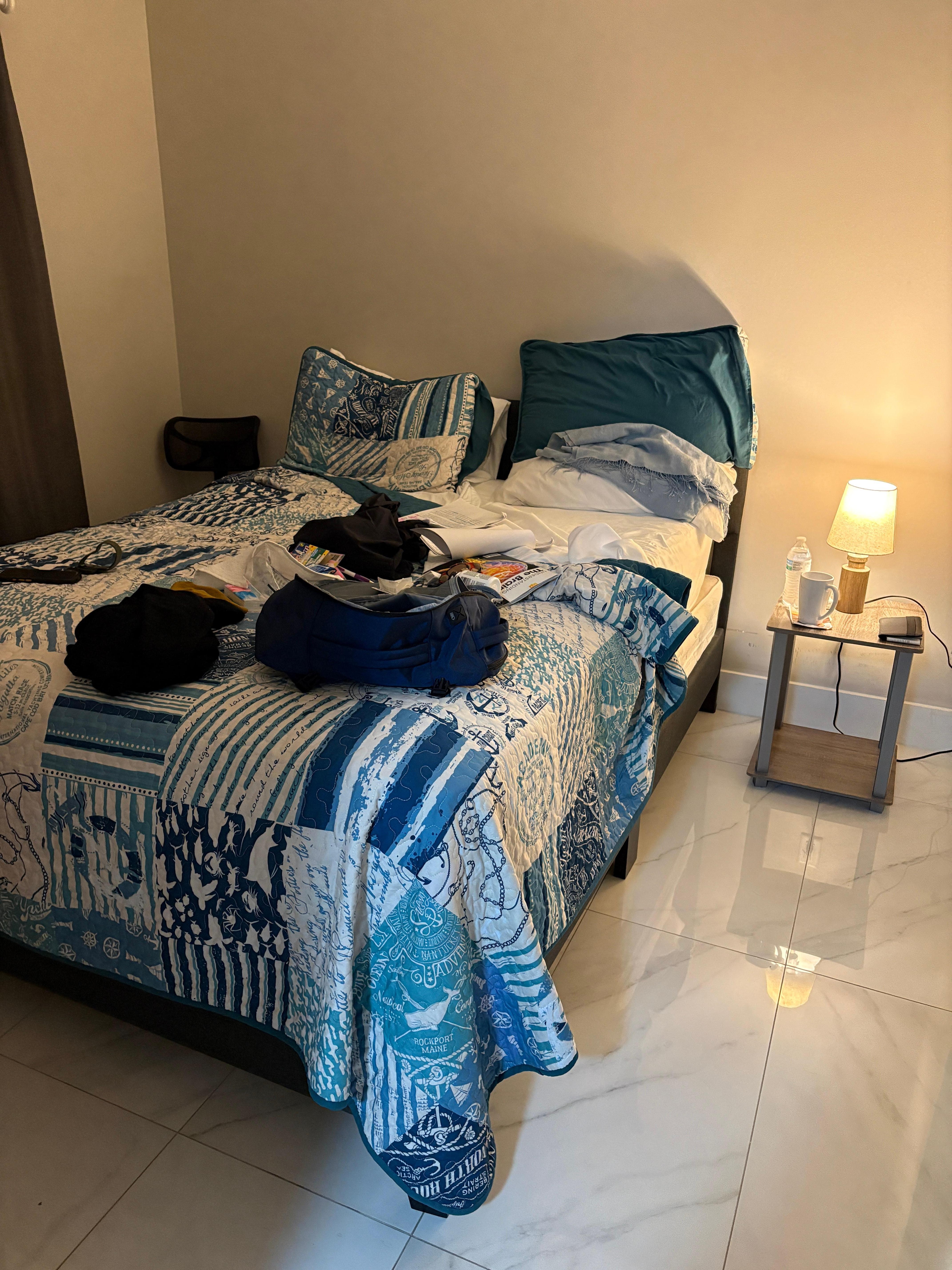 Sorry I did not take photos when it was pristine when I arrived. Comfortable mattress