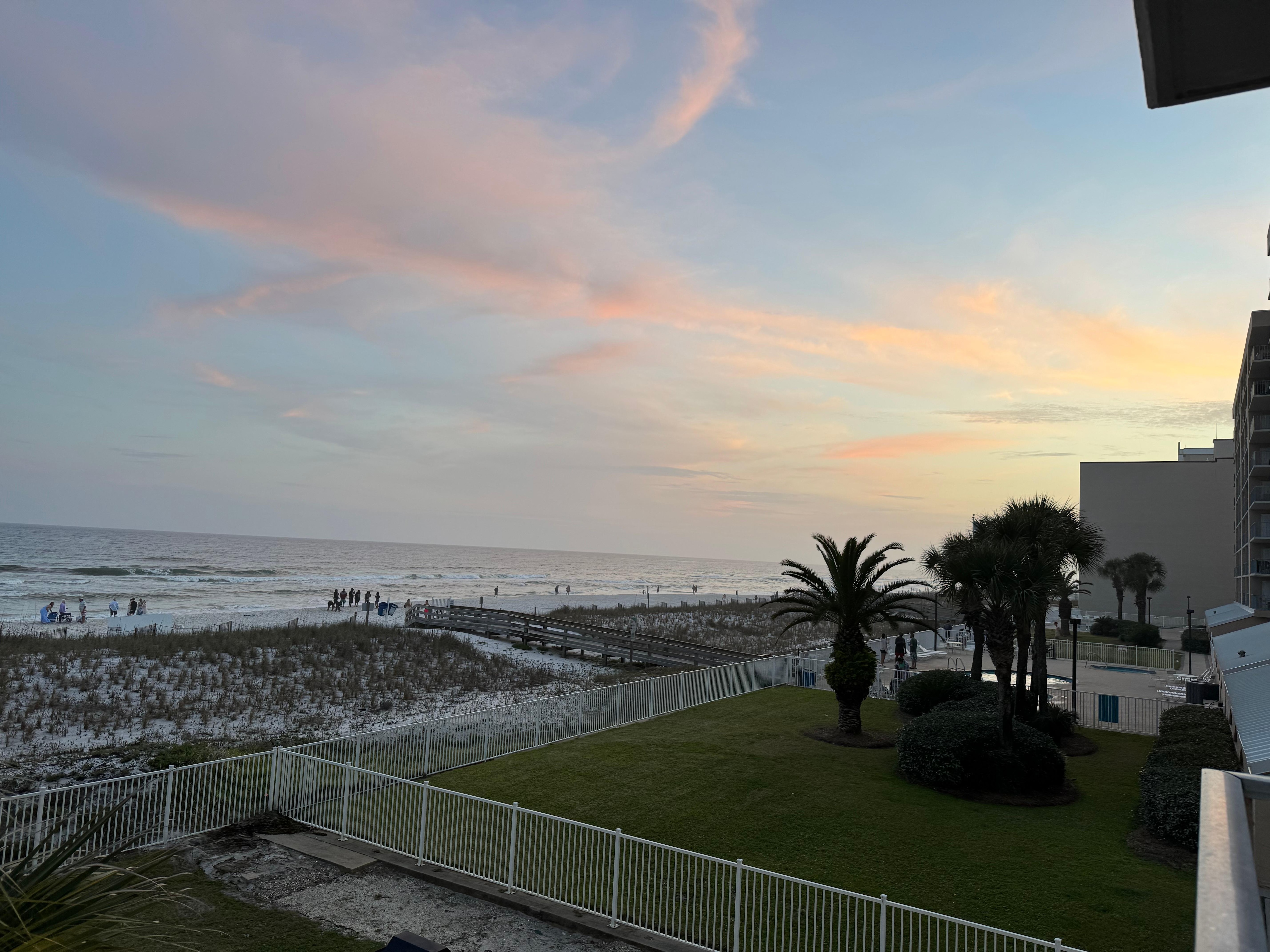 View from balcony. 